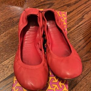 Red Tory Burch flats size 6